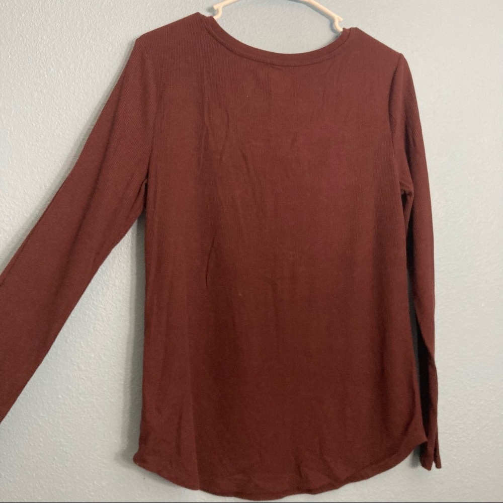 A.N.A. LongSleeve Top - Maroon - Size Large - Picture 6 of 7